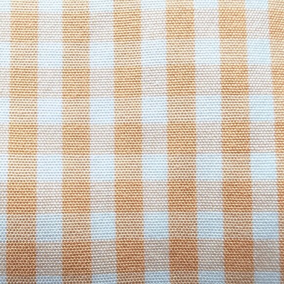 Kenneth Cole Reaction Men’s Medium Orange Gingham Dress Shirt No Iron - Picture 4 of 8